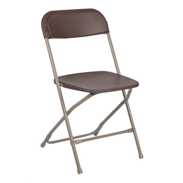 brown folding chair