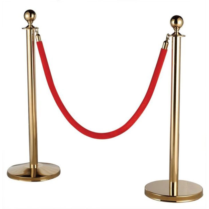 gold stanchion