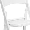 white resin chair close