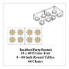 20x40 round tables layout