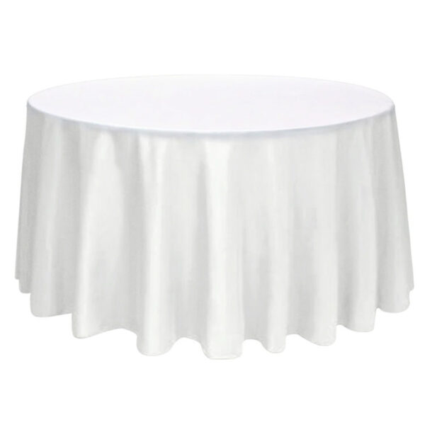 white round tablecloth