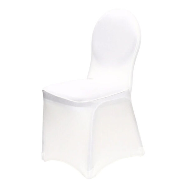 white spandex chair cover