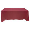 burgundy rectangular tablecloth