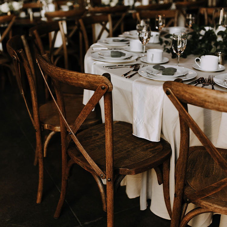Cross Back chair wedding