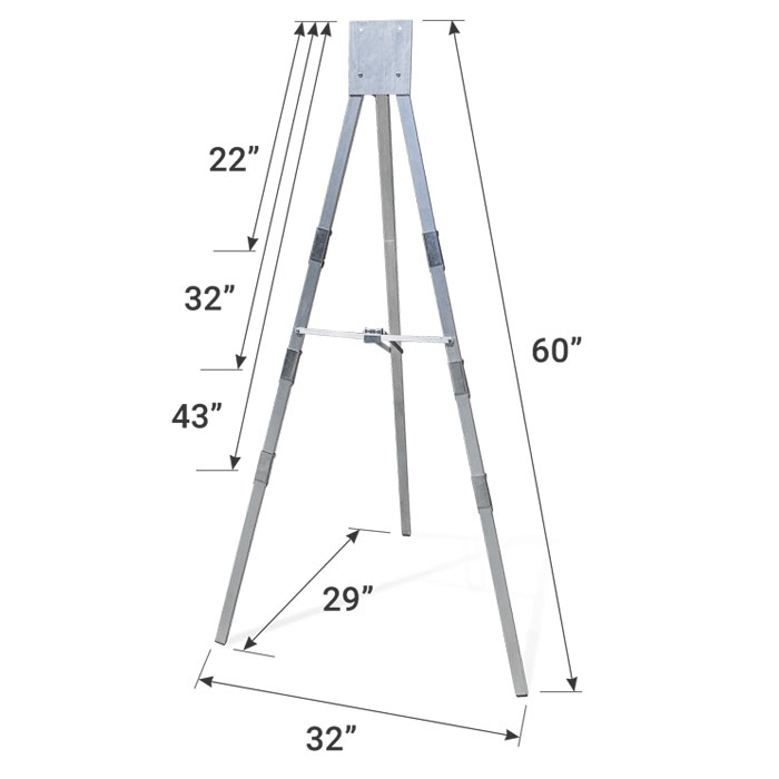 easel aluminum